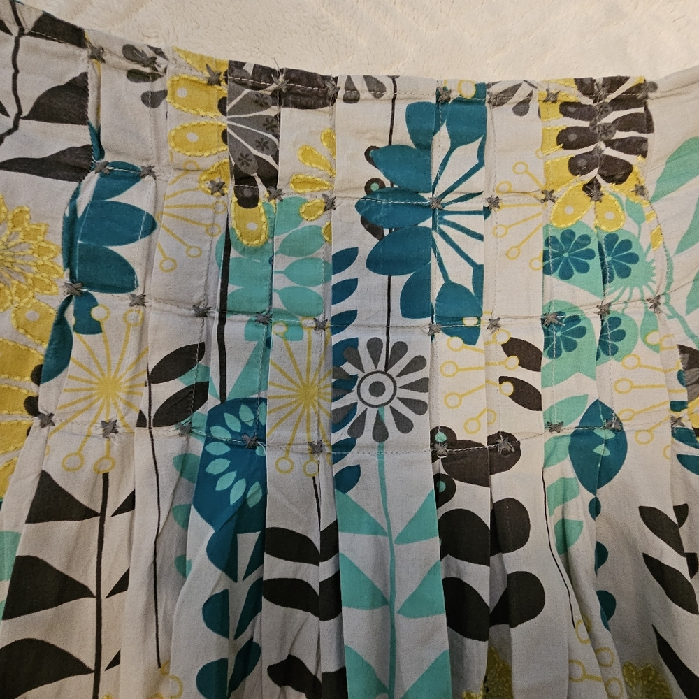 Mantaray Cotton Floral Pleated Skirt - Sz 20 - Picture 3 of 7